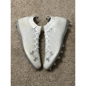 Mens SZ 12.5 Under Armour Spotlight Lux MC Football Cleats White New 3023961-100